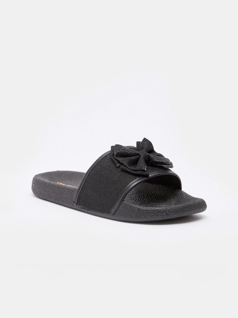 

shoexpress Girls Black Solid Open Toe Flats