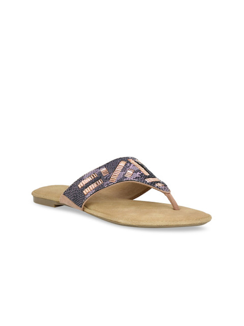 

Inc 5 Women Pink & Purple Embellished Open Toe Flats