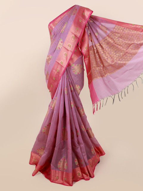 

Pothys Lavender Woven Design Cotton Blend Saree