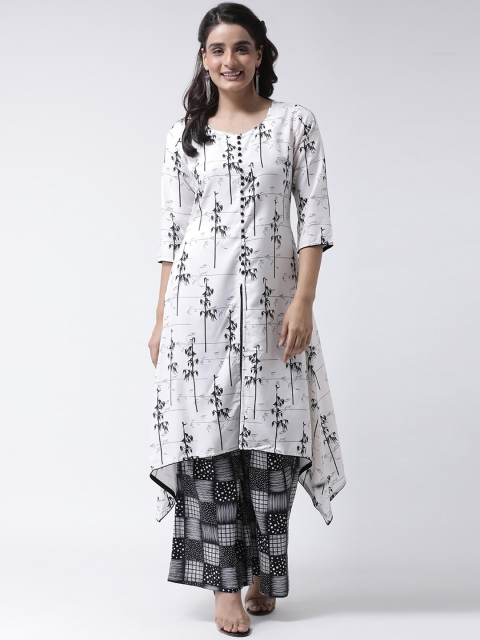 

Hangup Women White Printed Kurta