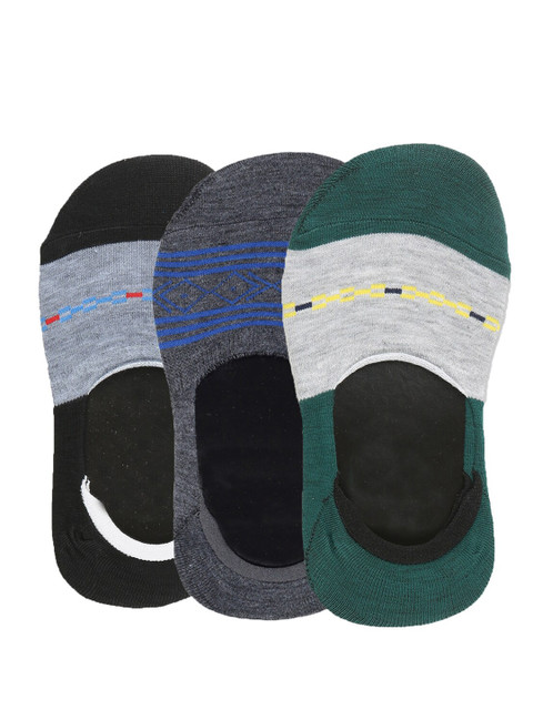 

Dollar Men Pack Of 3 Assorted Shoe-Liners, Black