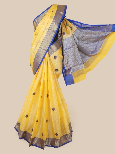 

Pothys Yellow Woven Design Art Silk Saree