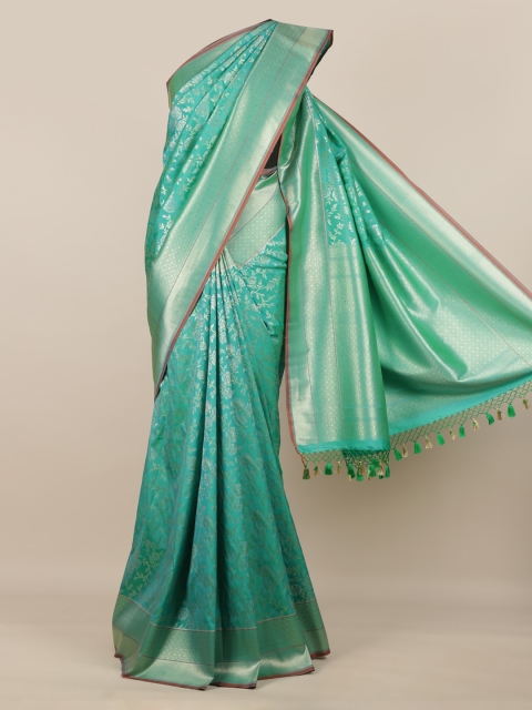 

Pothys Green Pure Silk Woven Design Banarasi Saree