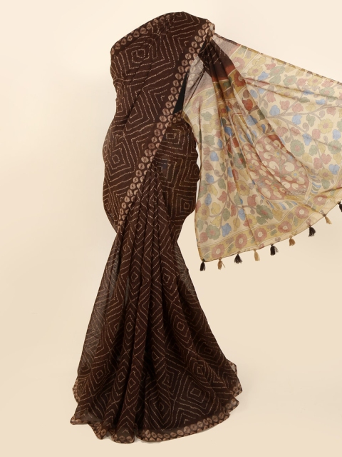 

Pothys Brown Printed Cotton Blend Saree