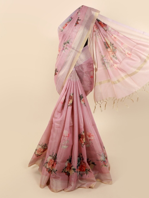 

Pothys Pink Printed Tissue Saree
