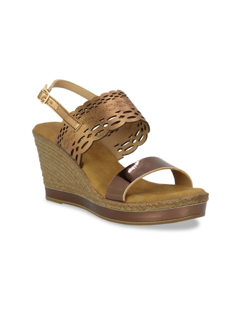 

Inc 5 Women Bronze-Toned Textured Wedges