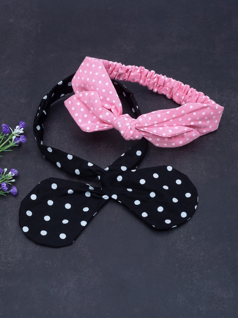 

Golden Peacock Black & Pink Hairband Combo