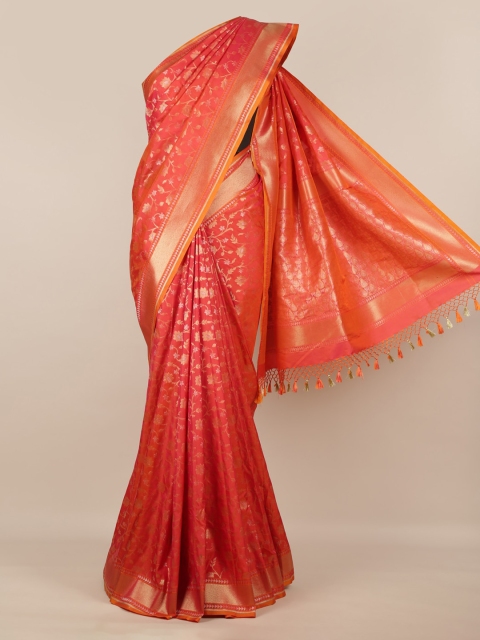 

Pothys Pink Pure Silk Woven Design Banarasi Saree