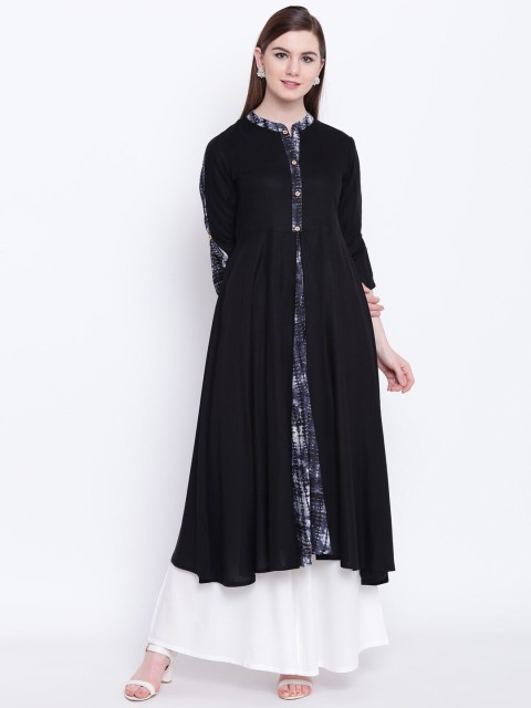 

Khushal K Women Black Solid Maxi Dress