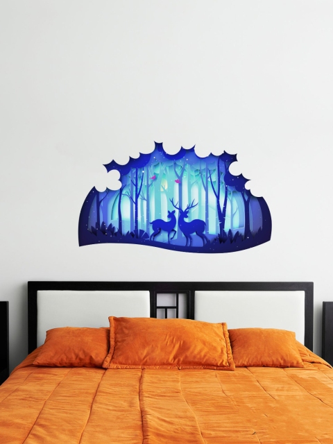 

rawpockets Multicolour Deer Couple Wall Stickers, Multi