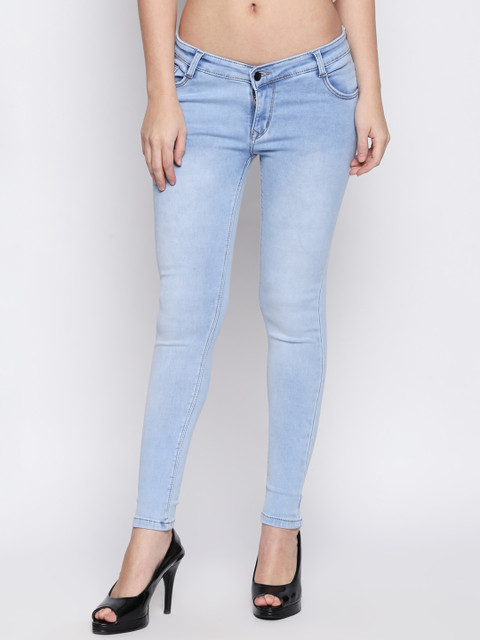 

PURPLE WATER Women Blue Slim Fit Mid-Rise Clean Look Jeans