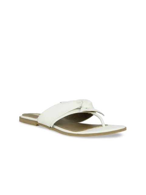 

Inc 5 Women White Solid Open Toe Flats