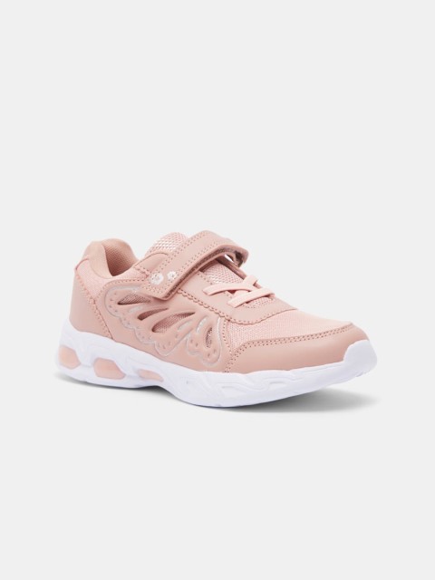 

shoexpress Girls Pink PU Running Shoes