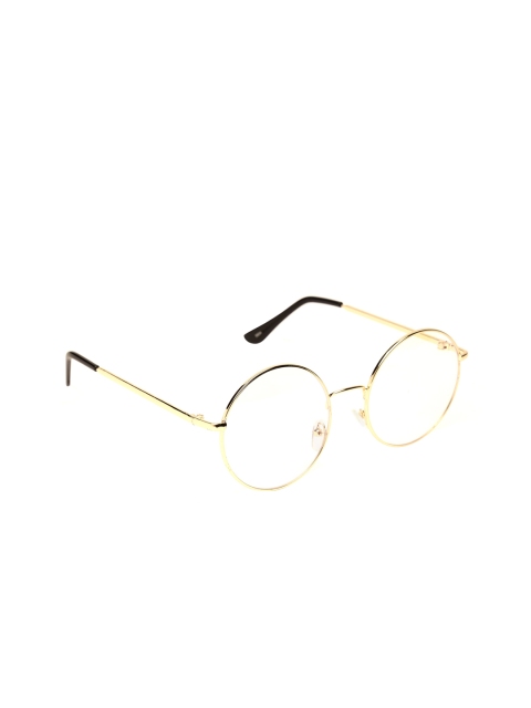 

FUZOKU Men Transparent & Gold-Toned Solid Full Rim Potter Round Frames FZKSS2020SG0143