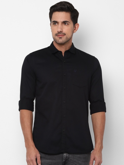 Solly Jeans Co. Men Black Regular Fit Solid Casual Shirt