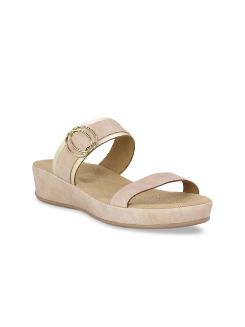 

Inc 5 Women Peach-Coloured Solid Flatforms