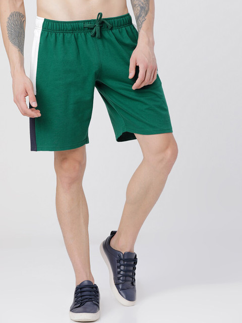 

Ecko Unltd Men Green Solid Slim Fit Regular Shorts