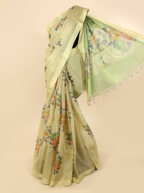 

Pothys Cream-Coloured Woven Design Supernet Saree
