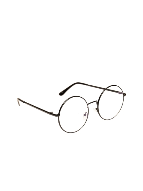 

FUZOKU Men Transparent & Black Solid Full Rim Potter Round Frames FZKSS2020SG0142
