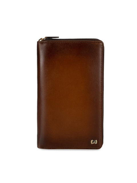 

Da Milano Unisex Brown Leather Passport Cover