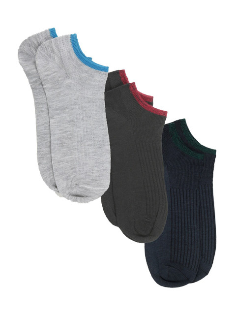

Dollar Men Pack Of 3 Assorted Ankle-Length Socks