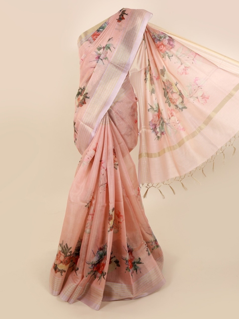 

Pothys Pink Printed Tissue Saree