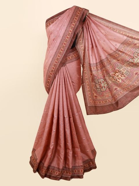 

Pothys Pink Woven Design Jute Cotton Saree