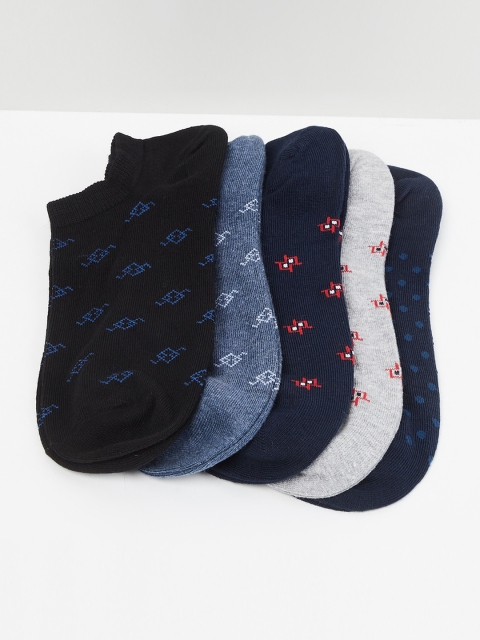 

max Men Pack of 5 Assorted Ankle-Length Socks
