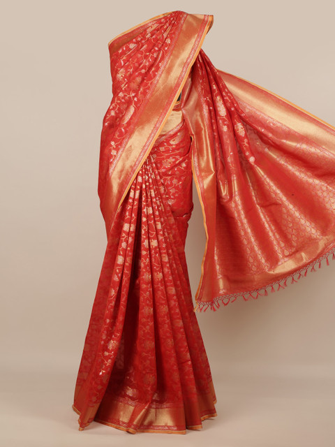 

Pothys Red Pure Silk Woven Design Banarasi Saree