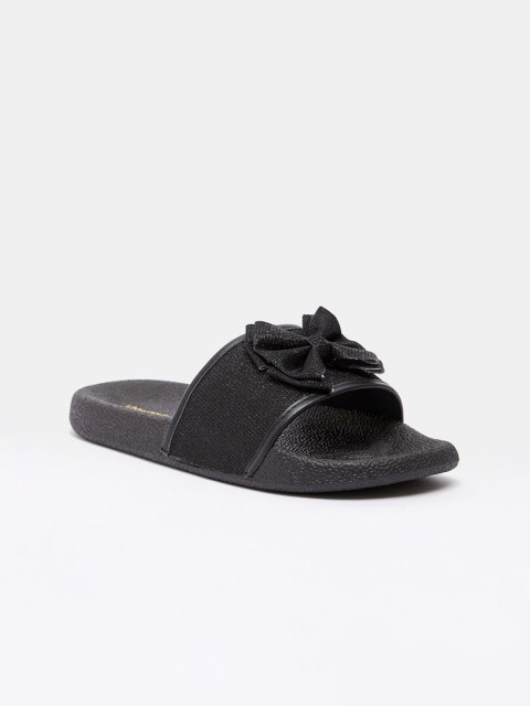 

shoexpress Girls Black Embellished Open Toe Flats