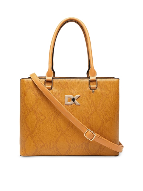 

Diana Korr Yellow Printed Handheld Bag
