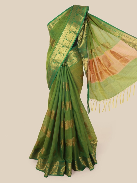 

Pothys Green Woven Design Cotton Blend Saree
