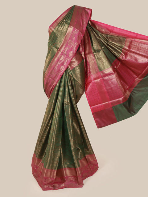 

Pothys Green & Pink Art Silk Woven Design Saree
