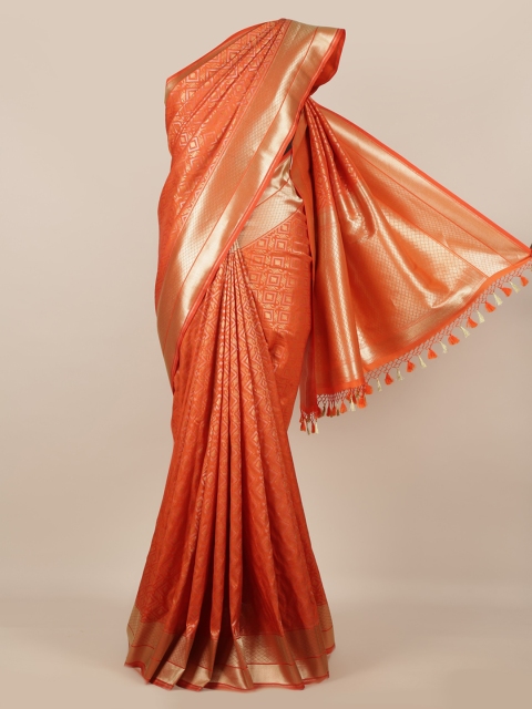 

Pothys Orange Pure Silk Woven Design Banarasi Saree