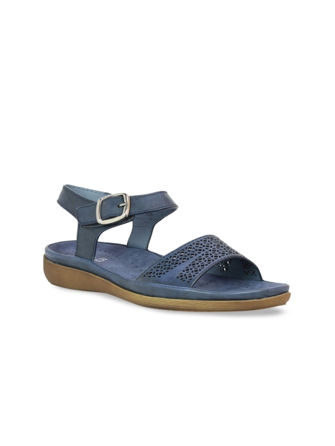 

Inc 5 Women Navy Blue Solid Open Toe Flats