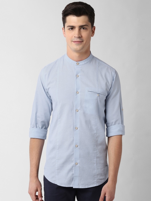 

Peter England Casuals Men Blue Slim Fit Solid Casual Shirt