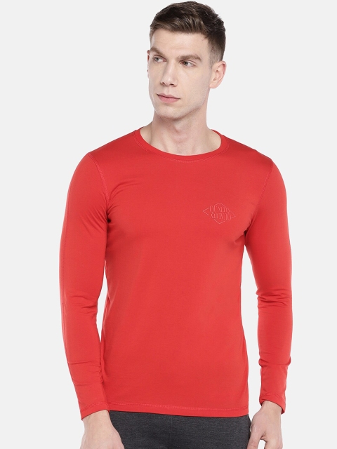 

Sweet Dreams Men Red Solid Sustainable Lounge T-shirt