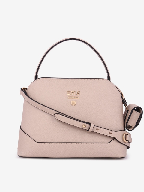 

LYN Beige Solid Handheld Bag