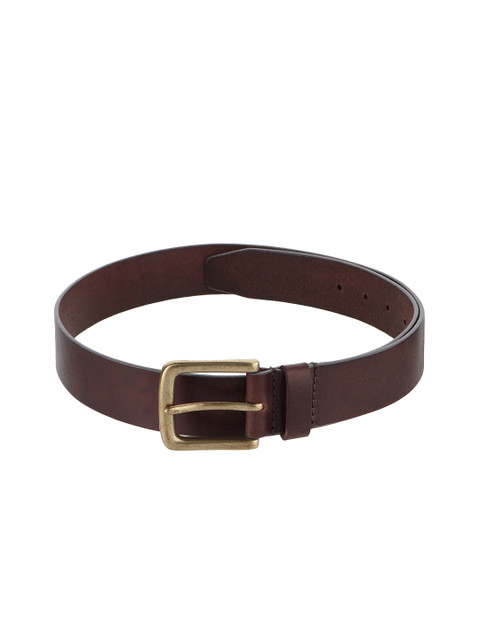 

Calligraphy Men Brown Solid Leather Belt
