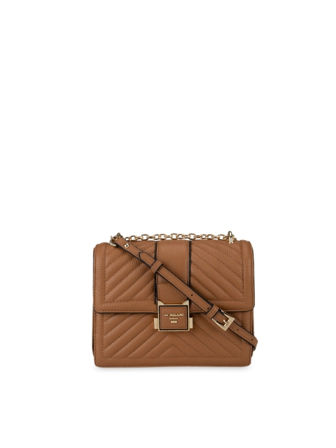 

Da Milano Brown Textured Leather Sling Bag