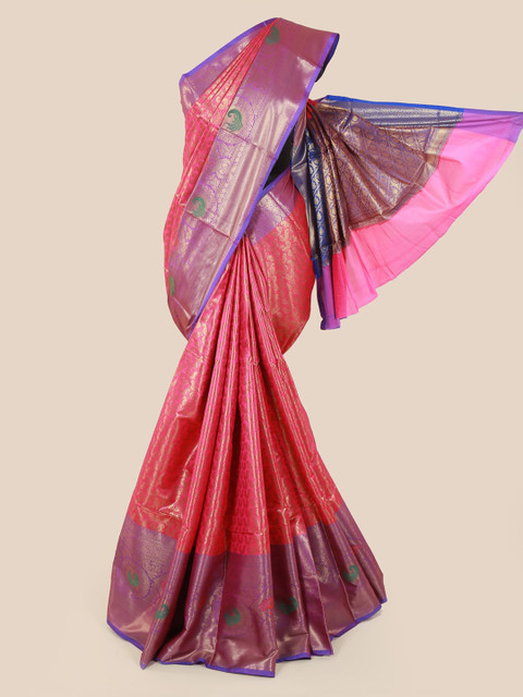 

Pothys Pink Woven Design Art Silk Saree