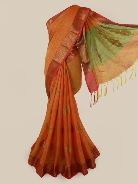 

Pothys Orange Woven Design Saree