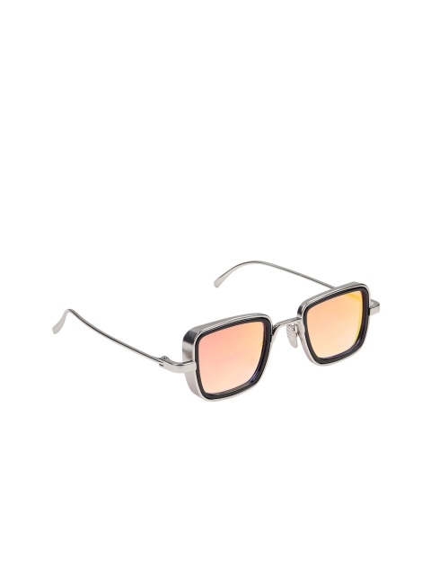 

Celebrity Sunglasses Unisex Mirrored Lens & Silver Wayfarer Sunglasses CL-Kabir Singh-14, Orange