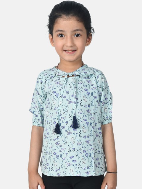 

Esme Blue Printed Regular Top