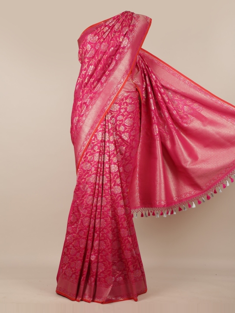 

Pothys Pink Pure Silk Woven Design Banarasi Saree