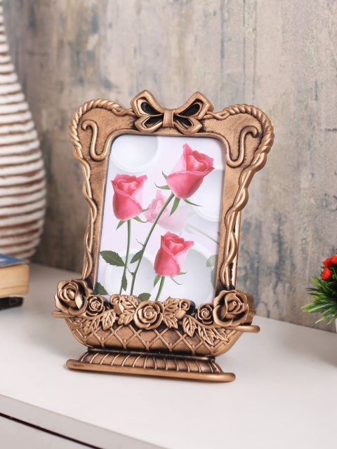 

A Vintage Affair- Home Decor Copper-Toned Vase With Bow Table-Top Photo Frame