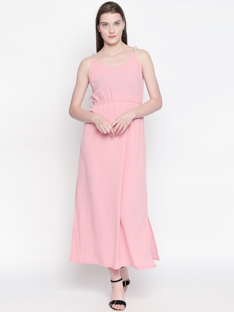 

Forever Glam by Pantaloons Women Pink Solid Maxi Dress
