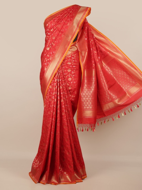

Pothys Red Pure Silk Woven Design Banarasi Saree