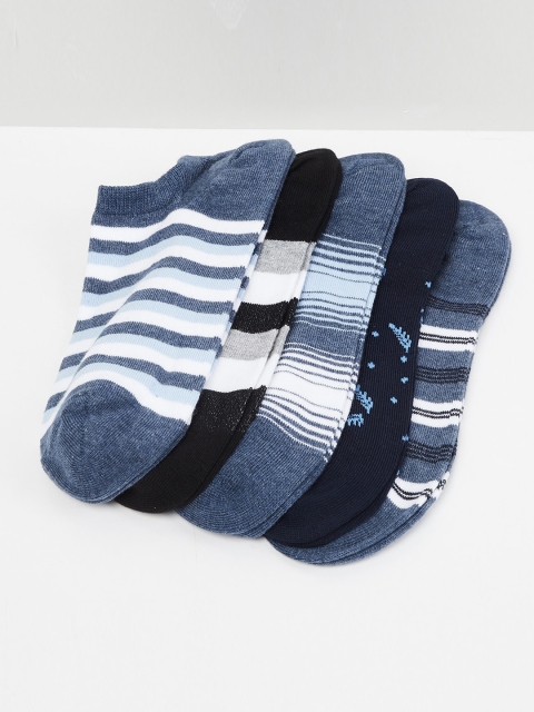 

max Men Pack of 5 Assorted Ankle-Length Socks