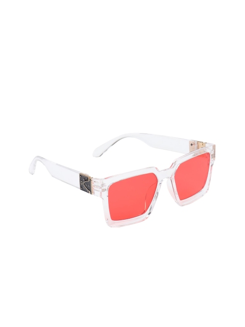 

CELEBRITY SUNGLASSES Unisex Red Lens & White Wayfarer Sunglasses CL-Sahil Khan-2